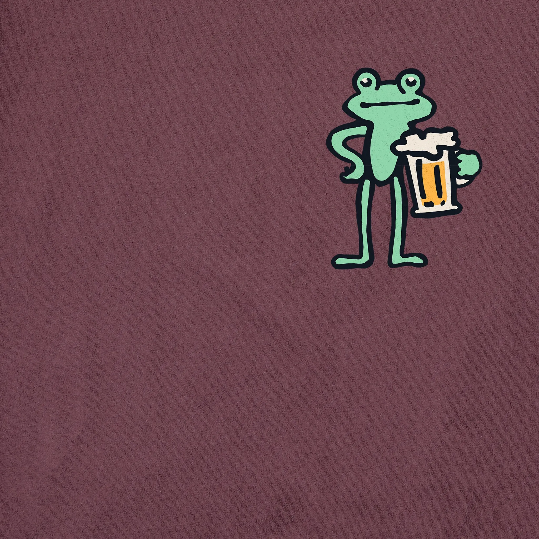 Men's Frog with Beer Short Sleeve Crusher Tee Life is Good