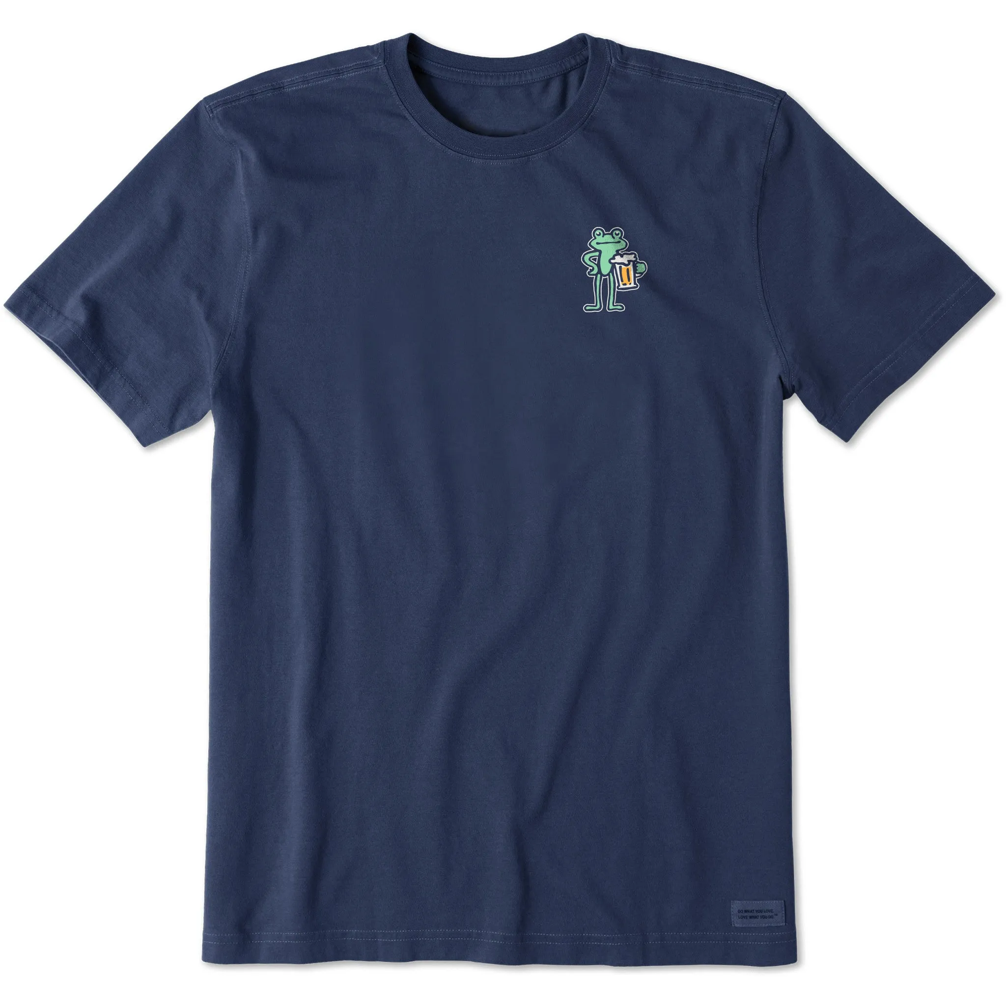 Men's Frog with Beer Short Sleeve Crusher Tee Life is Good