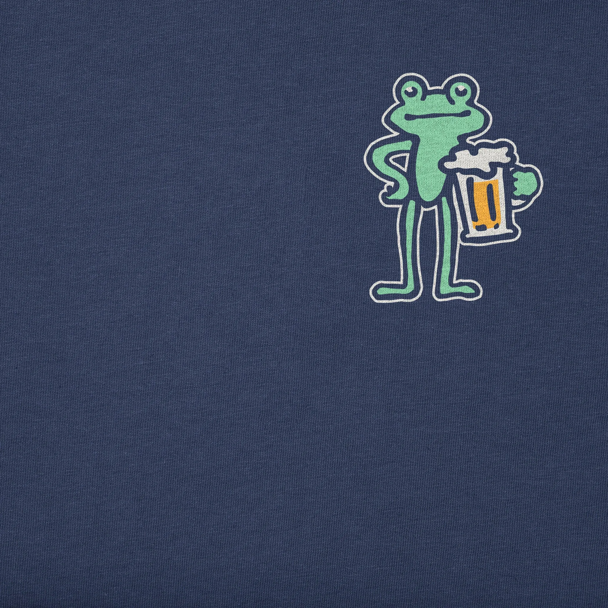 Men's Frog with Beer Short Sleeve Crusher Tee Life is Good