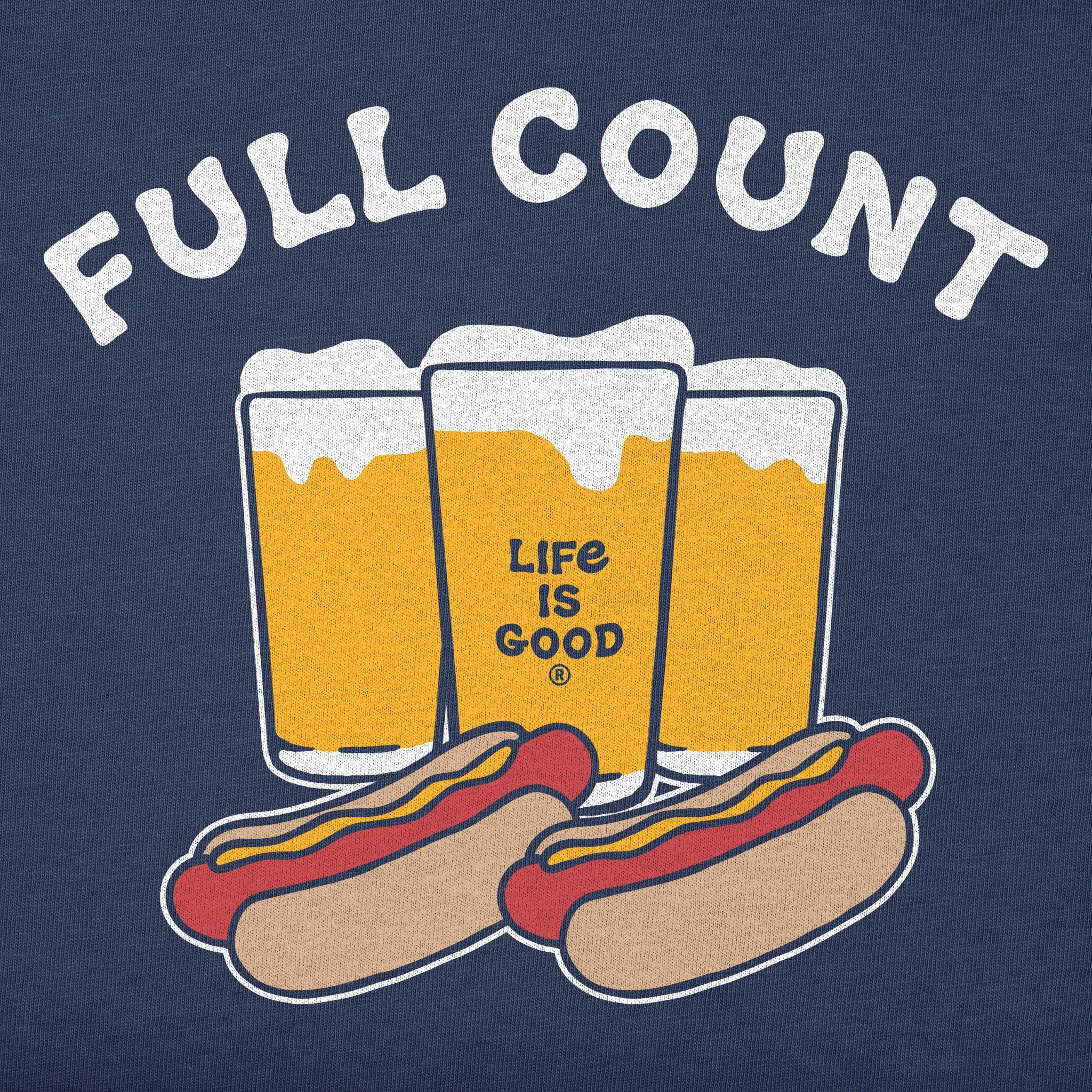 Men's Full Count Short Sleeve Tee Life is Good