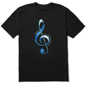 Men's G Clef What Color Sounds Like Short Sleeve Tee Life is Good