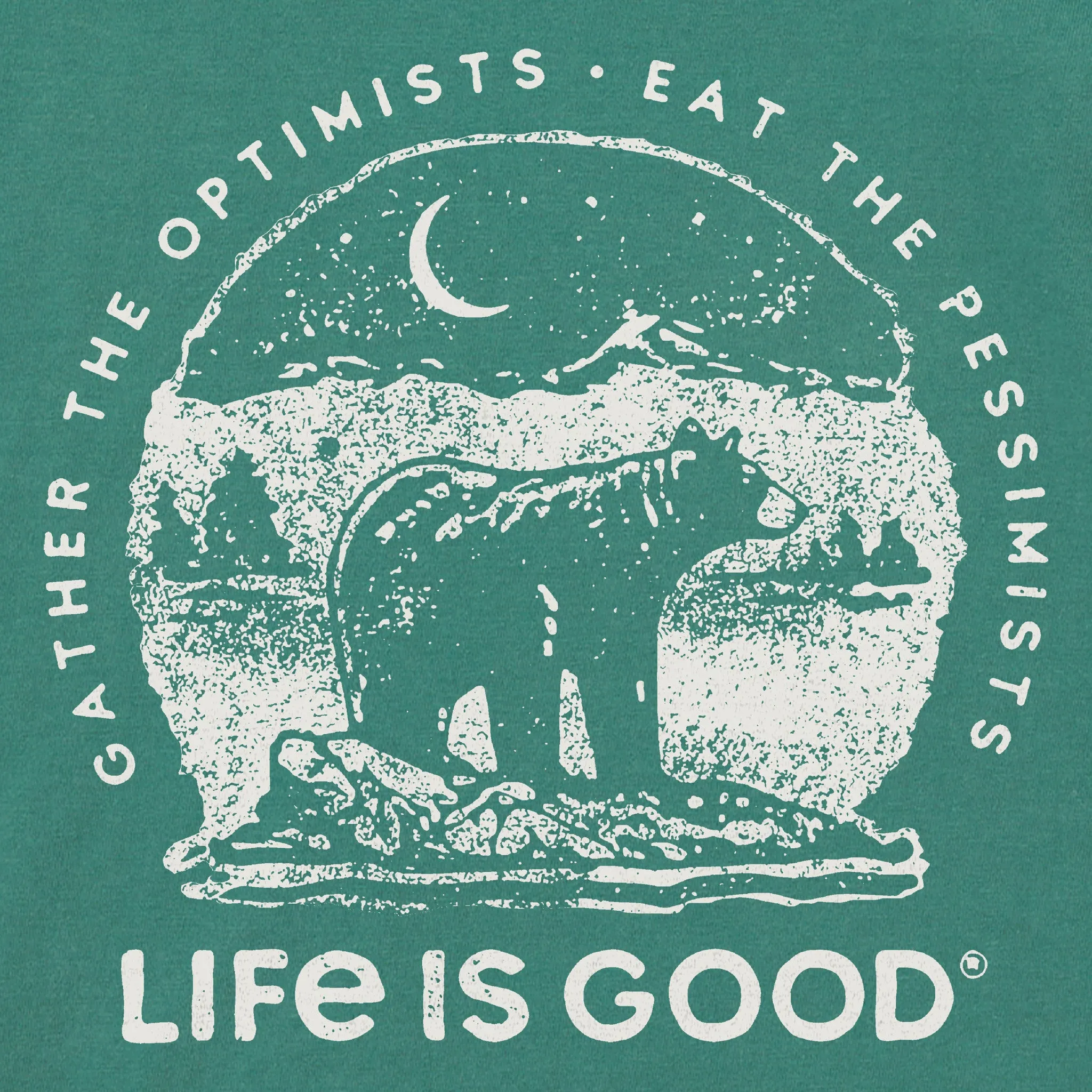 Men's Gather the Optimists Bear Short Sleeve Crusher Tee Life is Good