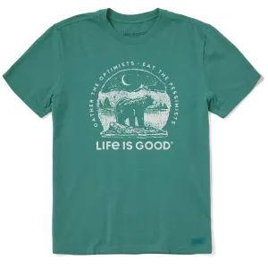 Men's Gather the Optimists Bear Short Sleeve Crusher Tee Life is Good