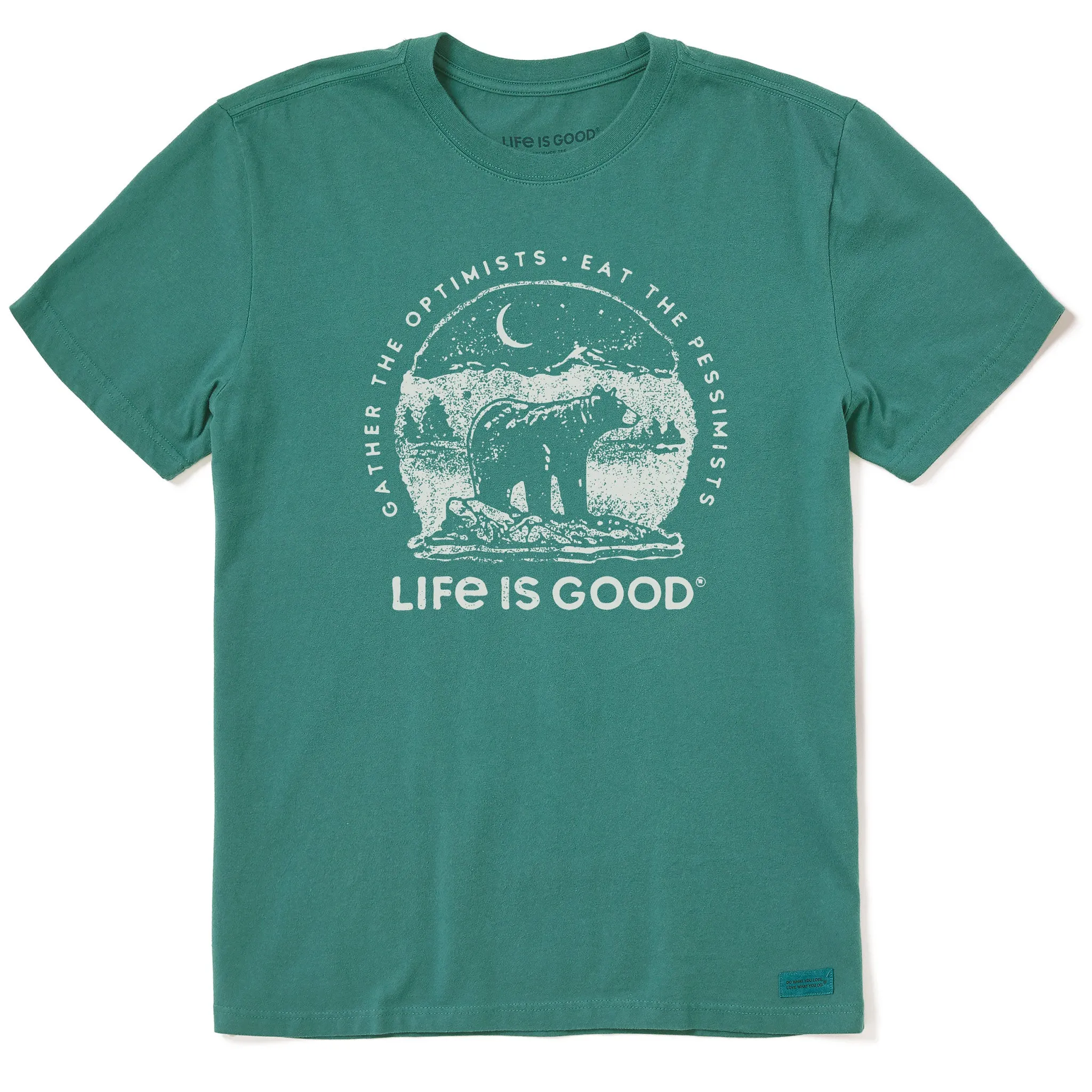 Men's Gather the Optimists Bear Short Sleeve Crusher Tee Life is Good