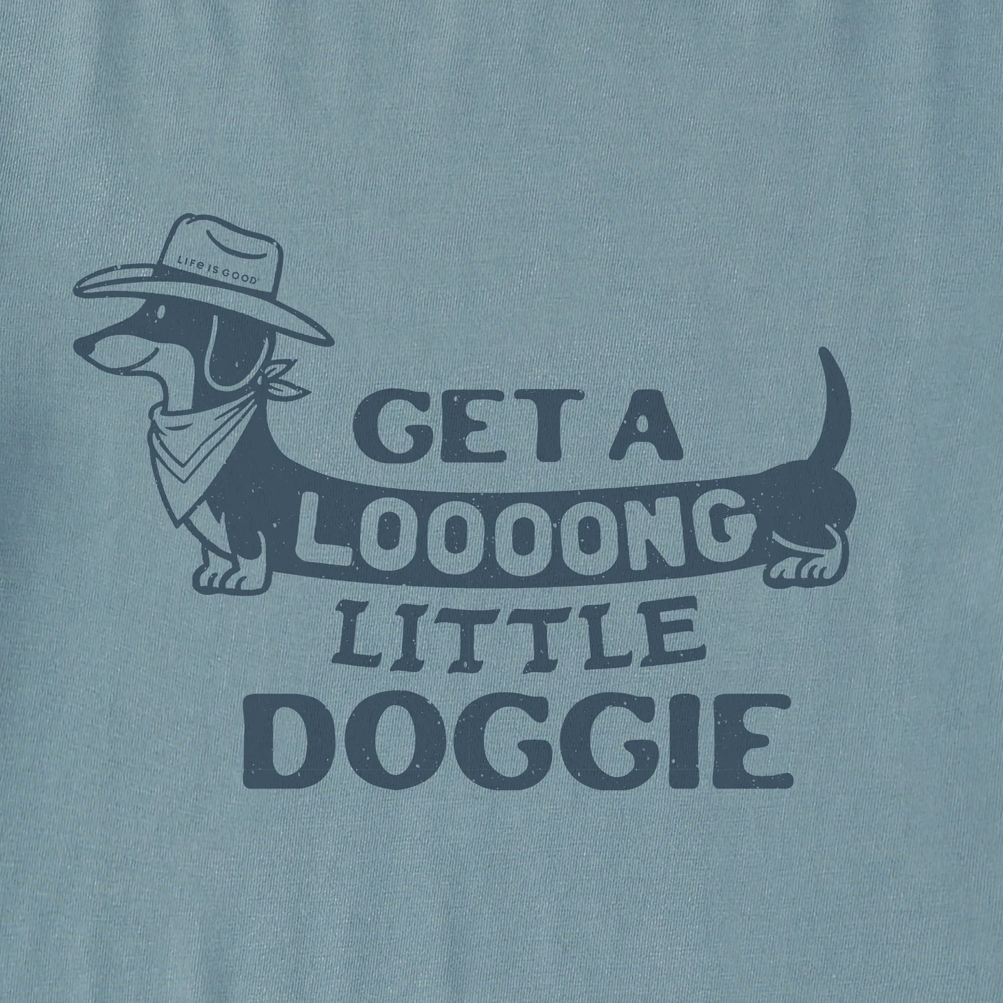 Men's Get a Loooong Little Doggie Short Sleeve Crusher Tee Life is Good