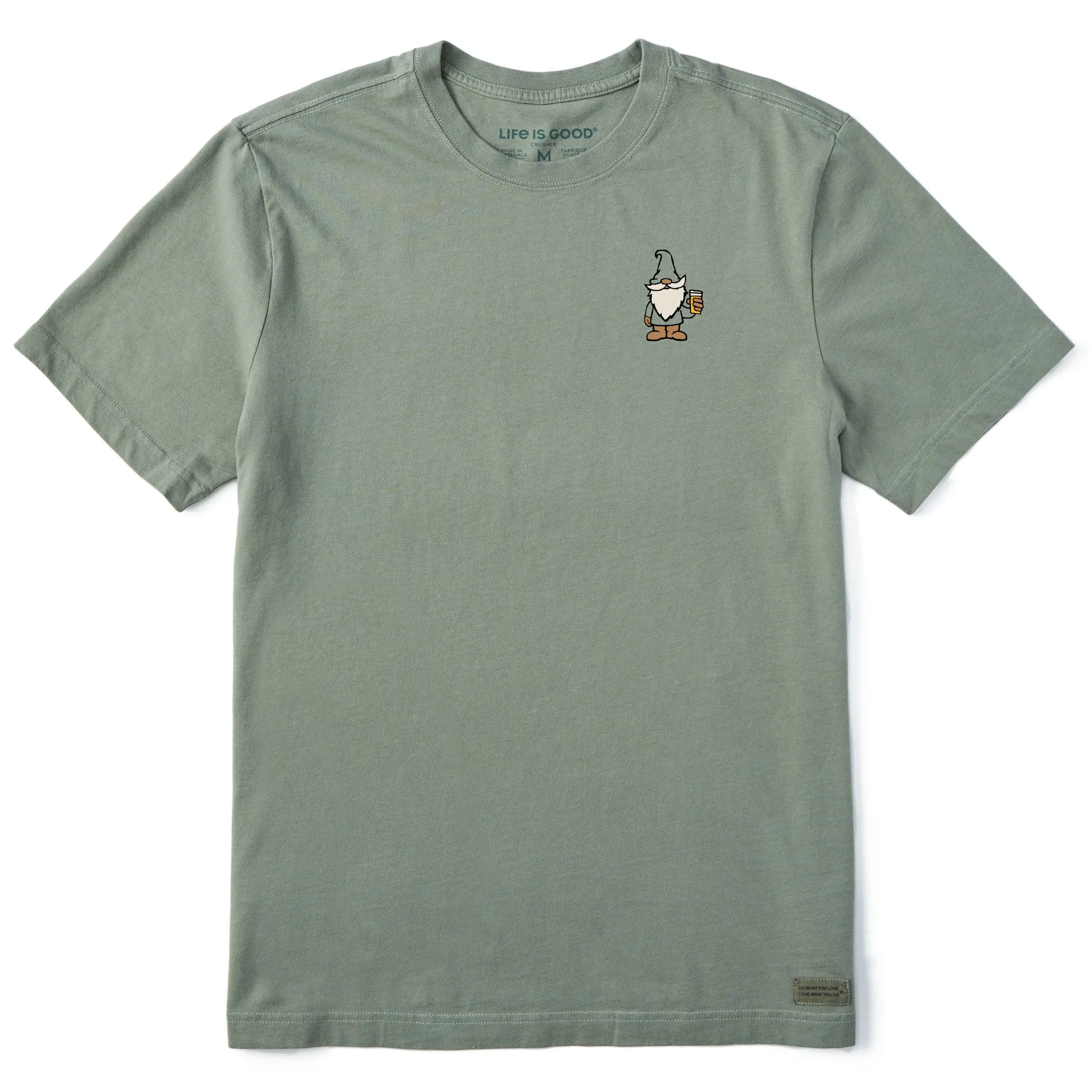 Men's Gnome with Beer Short Sleeve Crusher Tee Life is Good