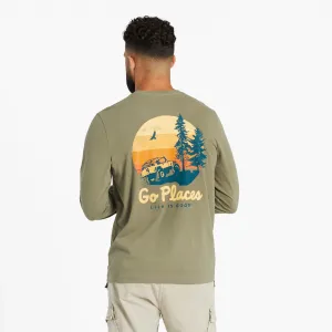 Men's Go Places Long Sleeve Crusher Tee Life is Good