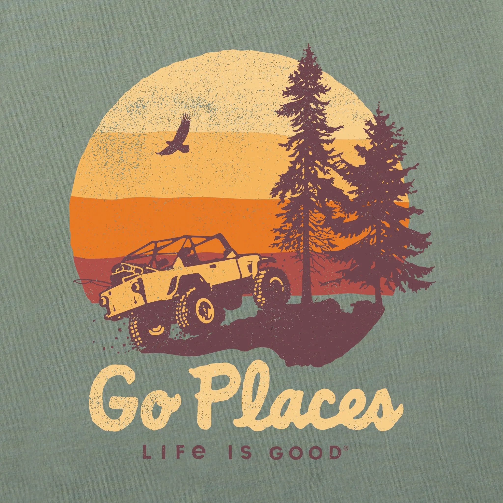 Men's Go Places Short Sleeve Crusher Tee Life is Good