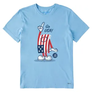Men's Go USA Flag Guy Short Sleeve Crusher Tee Life is Good
