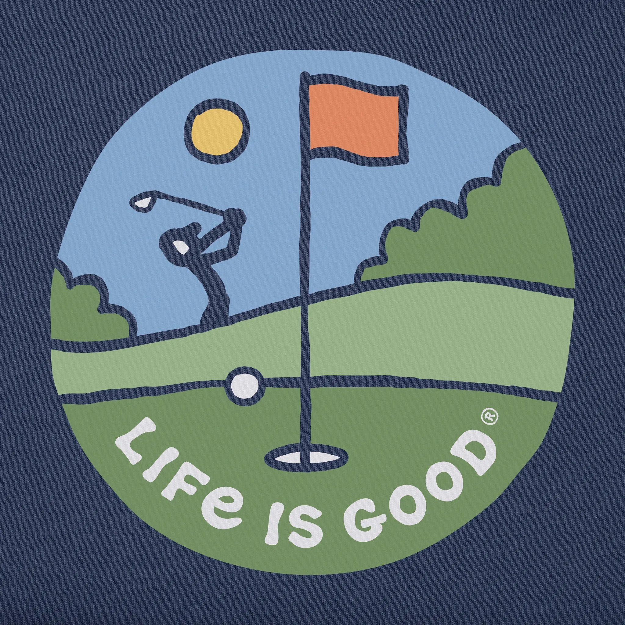 Men's Golf Coin Short Sleeve Tee Life is Good