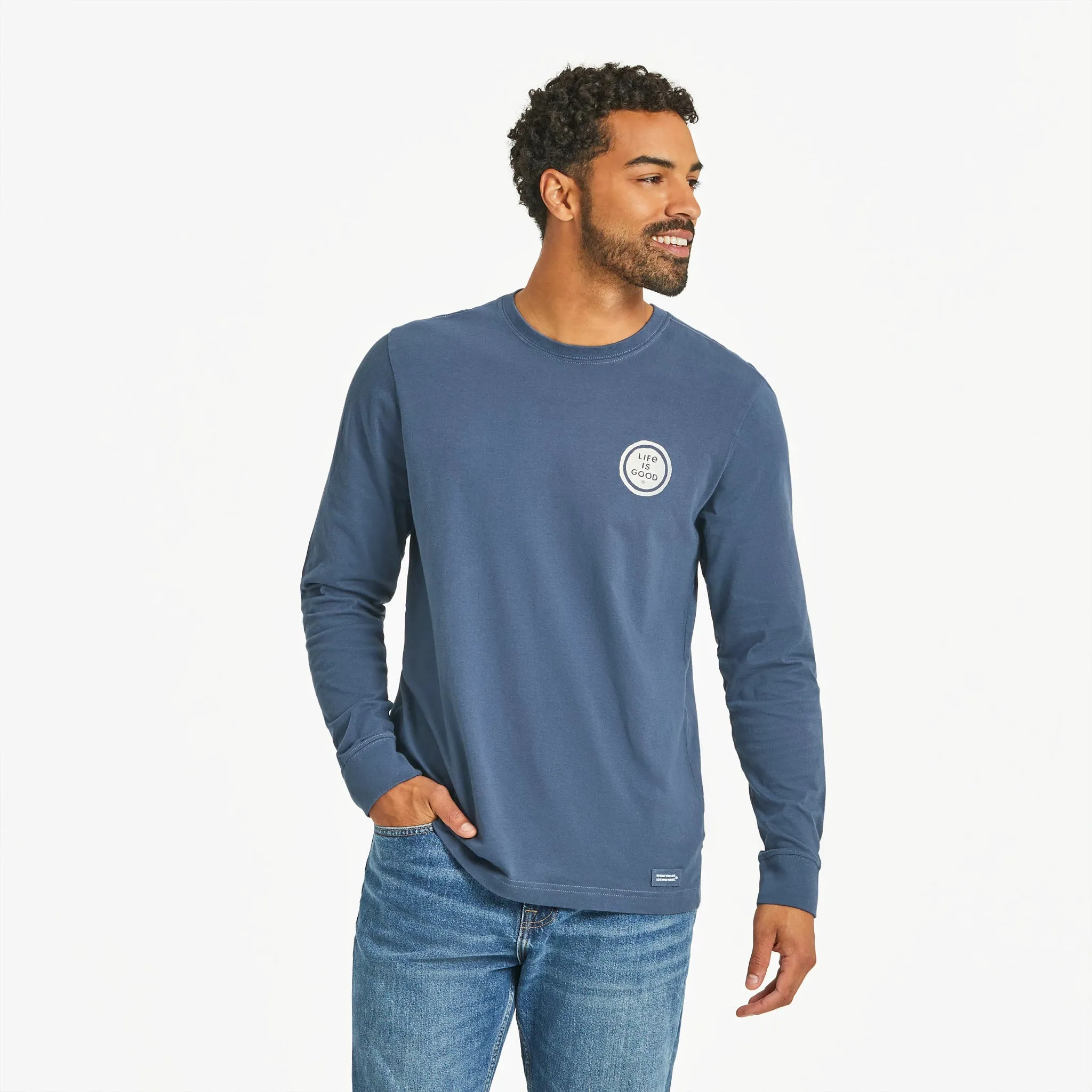Men's Golf More Worry Less Long Sleeve Crusher Tee Life is Good