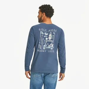 Men's Golf More Worry Less Long Sleeve Crusher Tee Life is Good