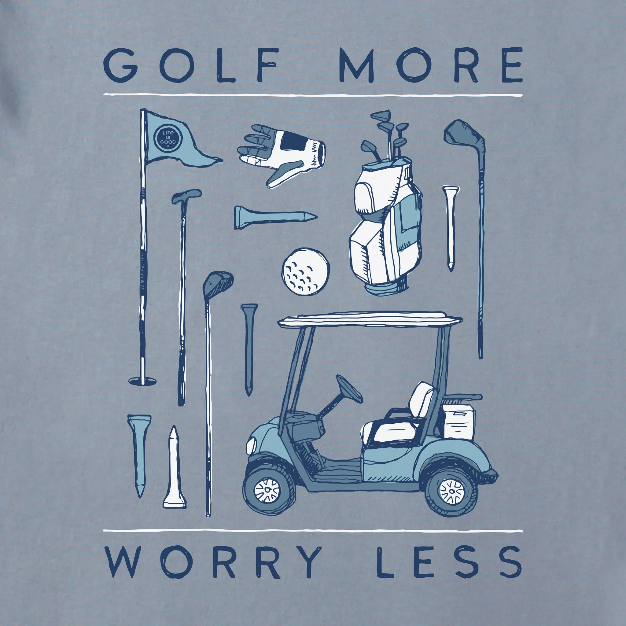 Men's Golf More Worry Less Short Sleeve Crusher-LITE Tee Life is Good