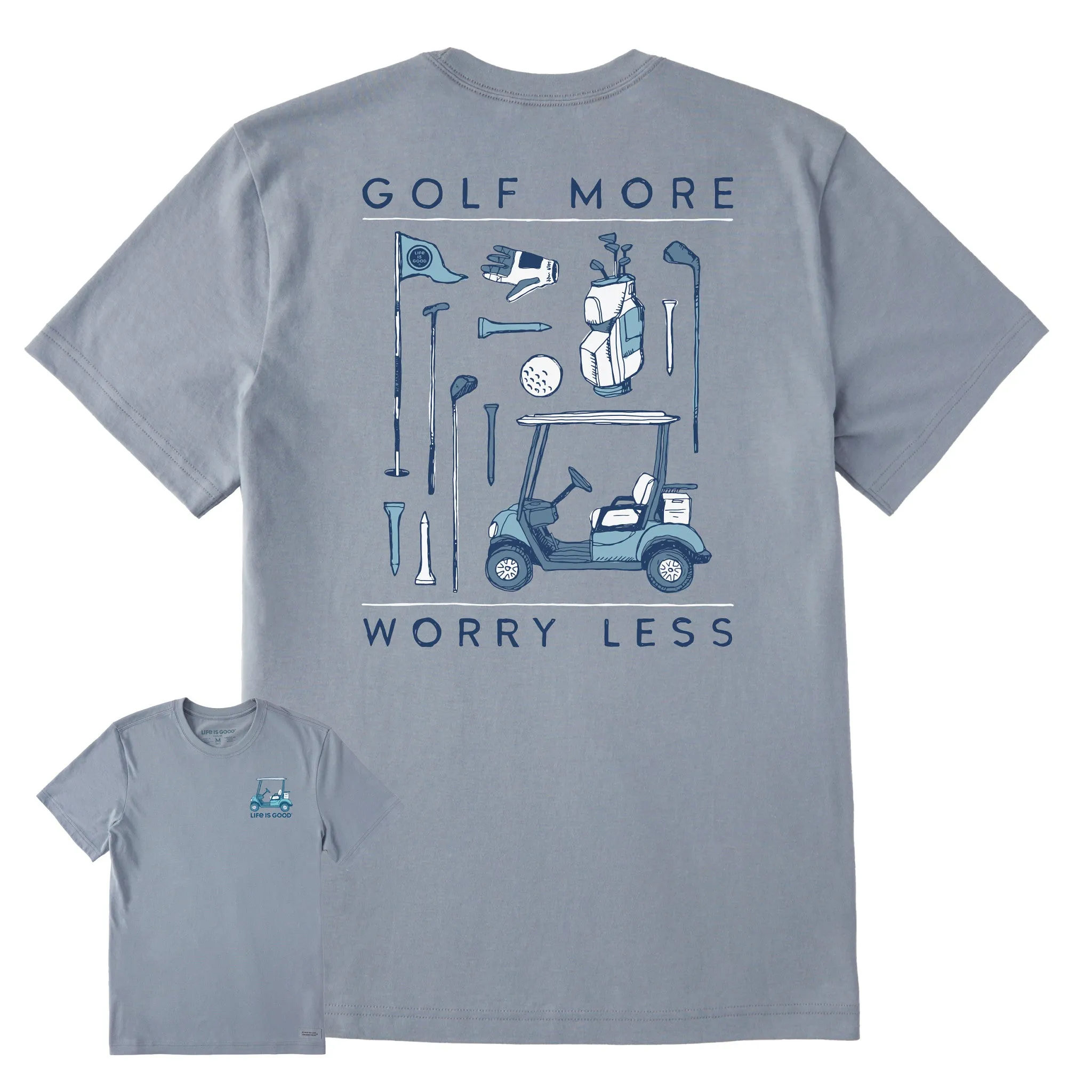 Men's Golf More Worry Less Short Sleeve Crusher-LITE Tee Life is Good
