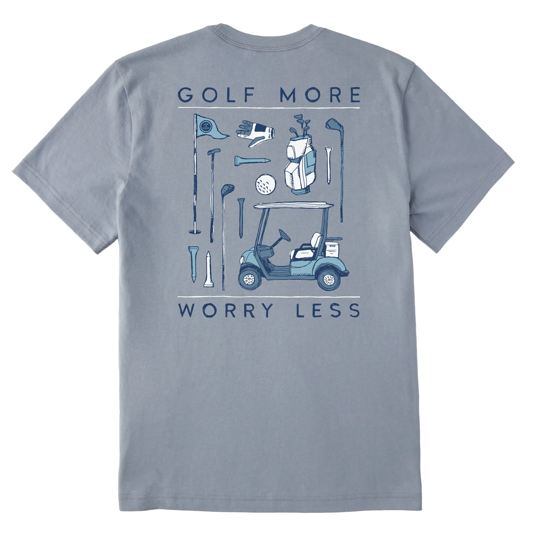 Men's Golf More Worry Less Short Sleeve Crusher-LITE Tee Life is Good