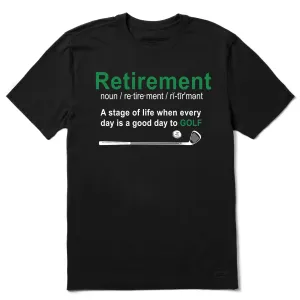 Men's Golf Retirement Defined Short Sleeve Tee Life is Good