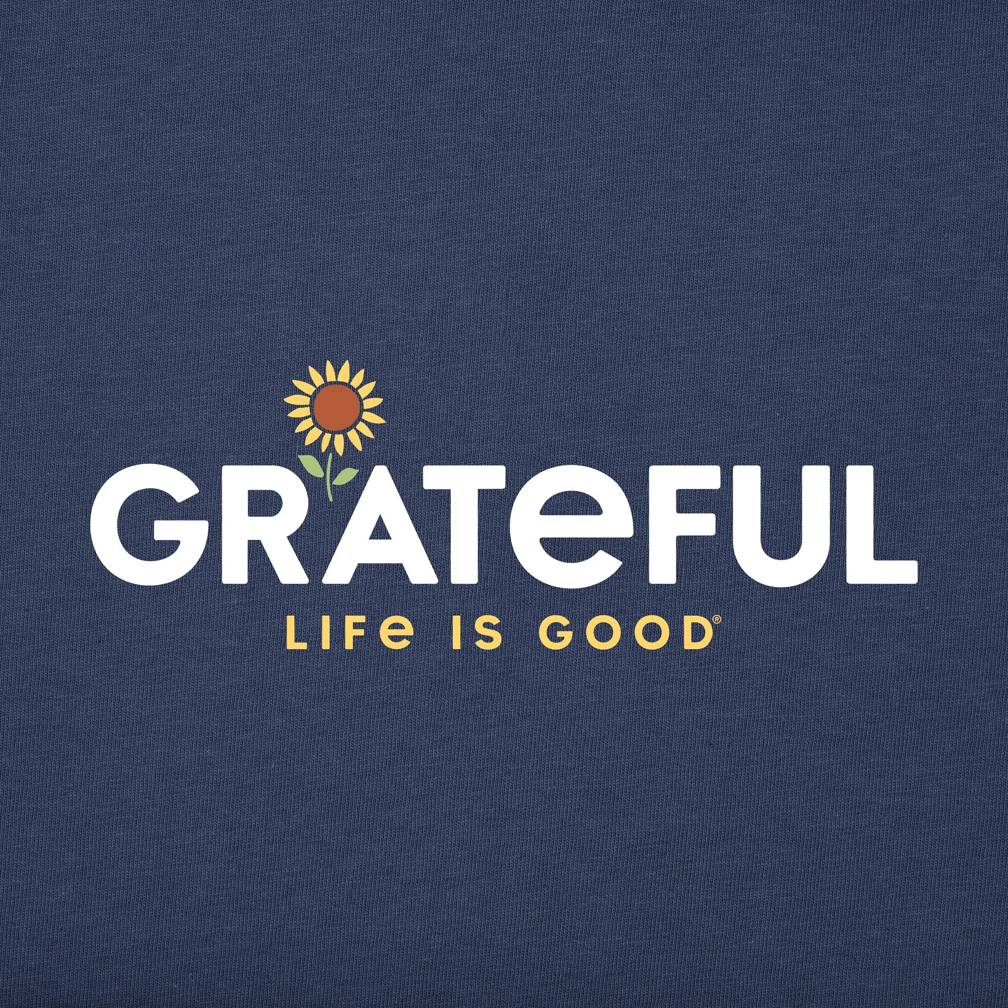 Men's Grateful Sunflower Long Sleeve Crusher Tee Life is Good