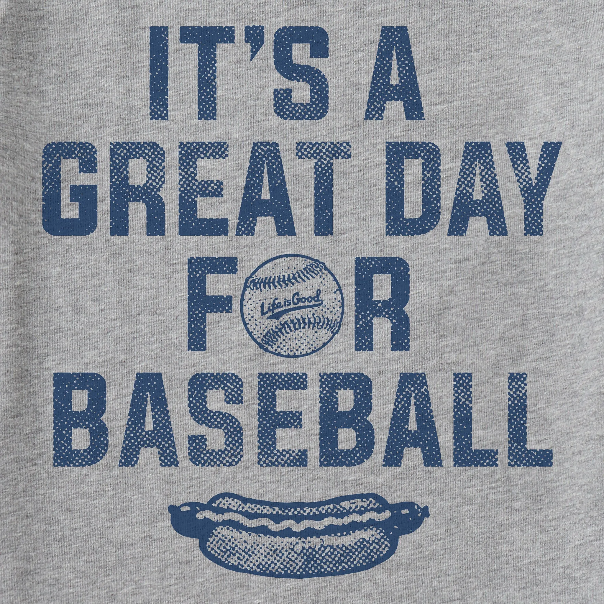 Men's Great Day for Baseball Short Sleeve Crusher Tee Life is Good