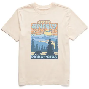 Men's Great Smoky Mountains Poster Short Sleeve Crusher Tee Life is Good