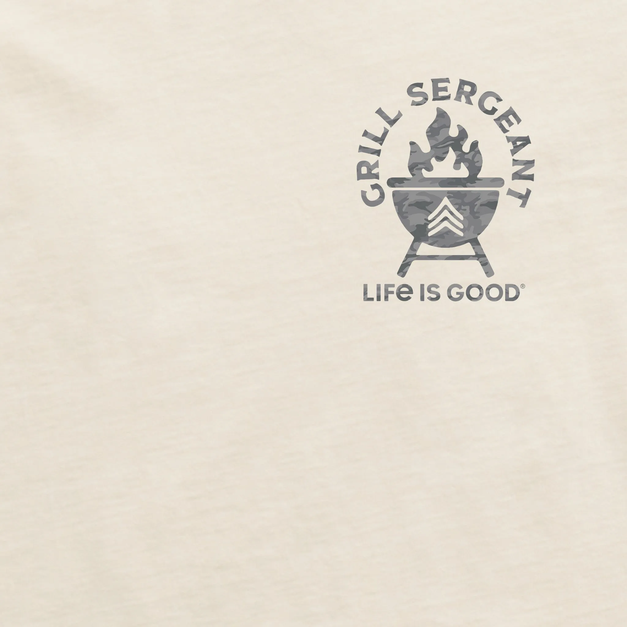 Men's Grill Sergeant Camo Short Sleeve Crusher Tee Life is Good