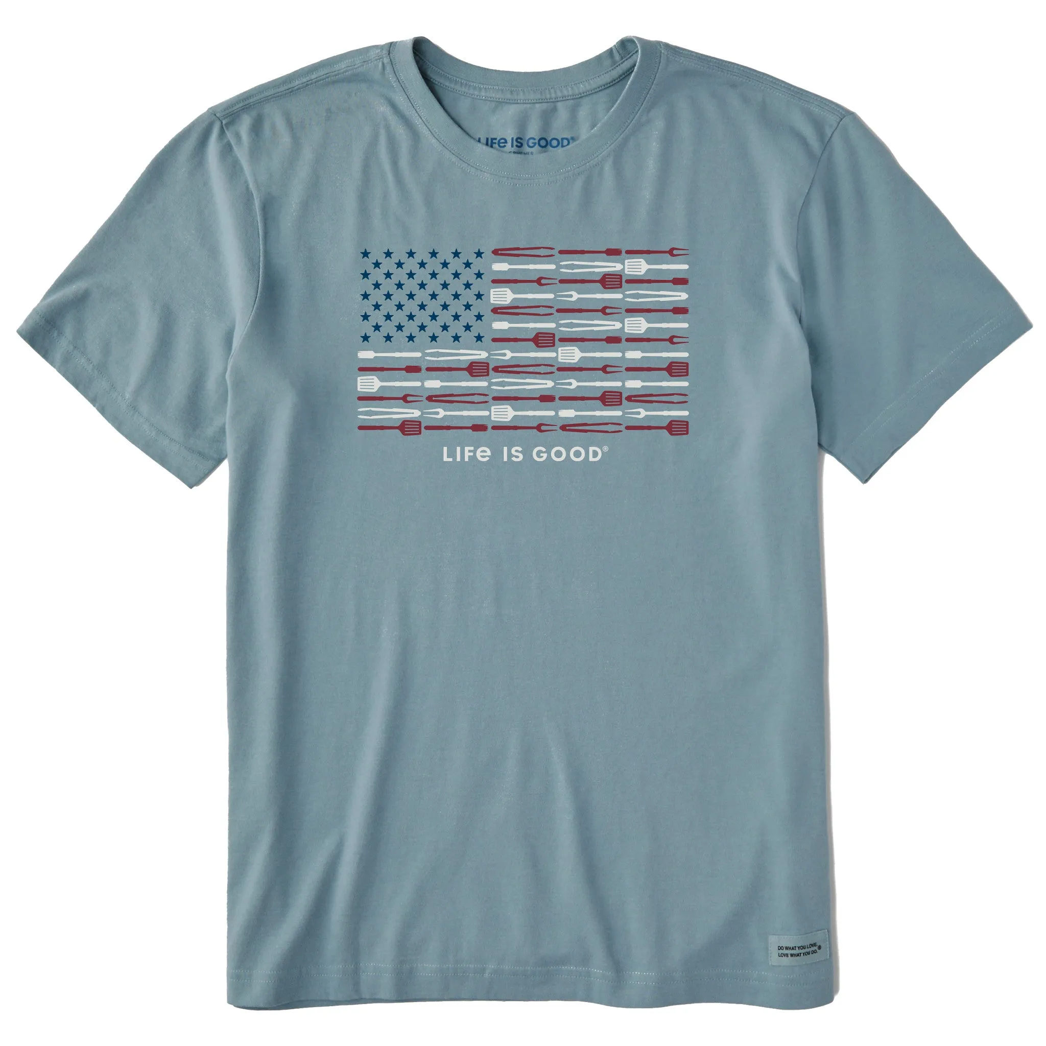 Men's Grill Tools Flag Short Sleeve Tee Life is Good