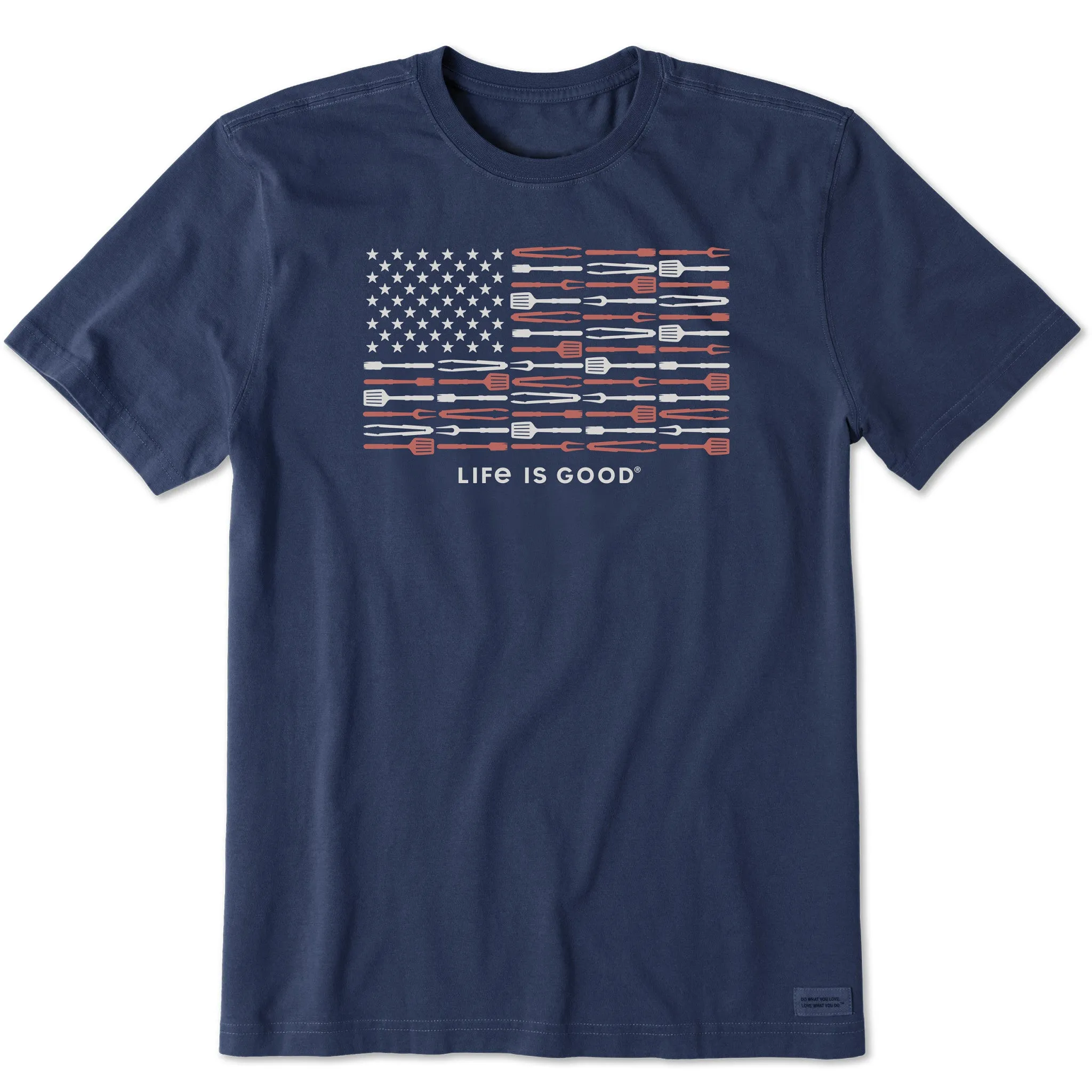 Men's Grill Tools Flag Short Sleeve Tee Life is Good