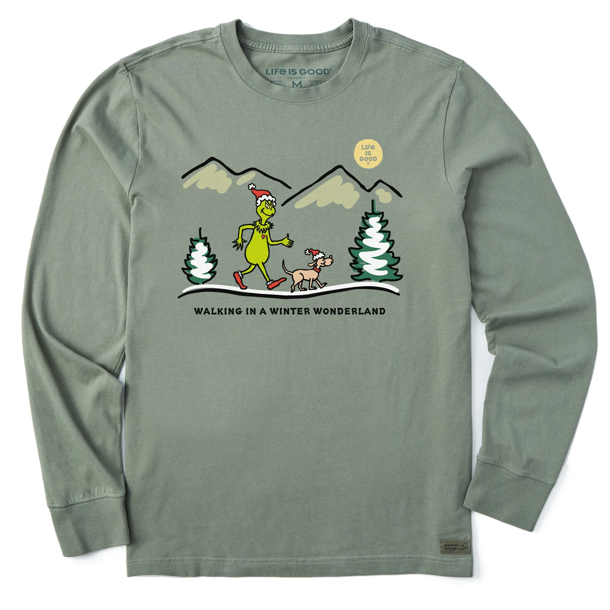 Men's Grinch and Max Scape Long Sleeve Crusher Tee Life is Good