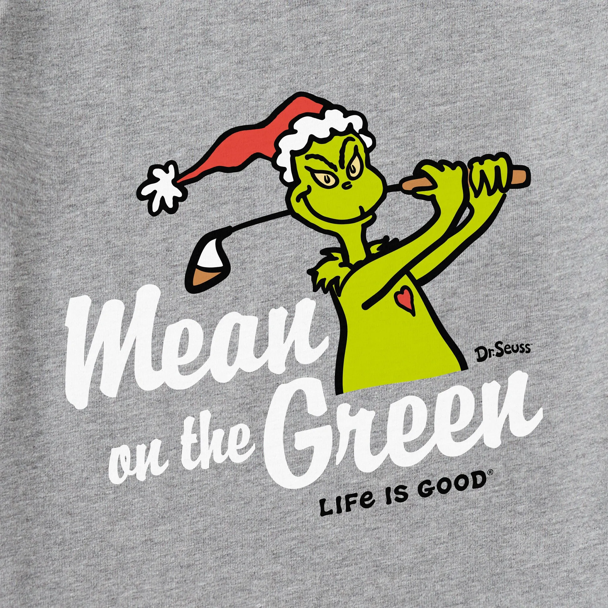 Men's Grinch Golf Mean on Green Short Sleeve Crusher Tee Life is Good