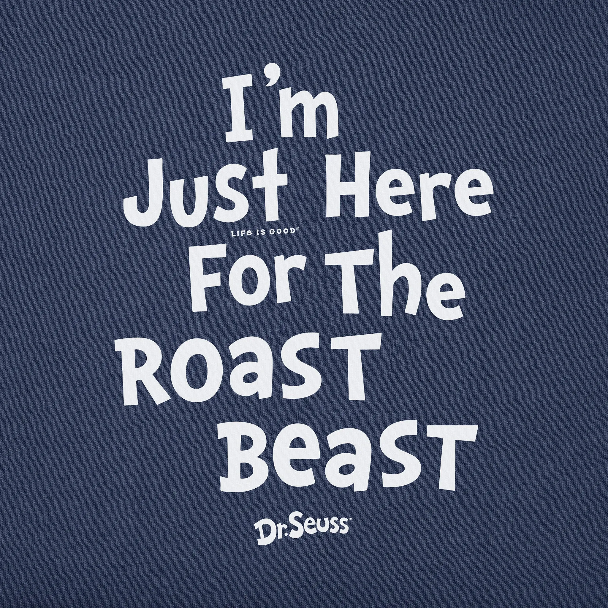 Men's Grinch Here for the Roast Beast Long Sleeve Crusher Tee Life is Good