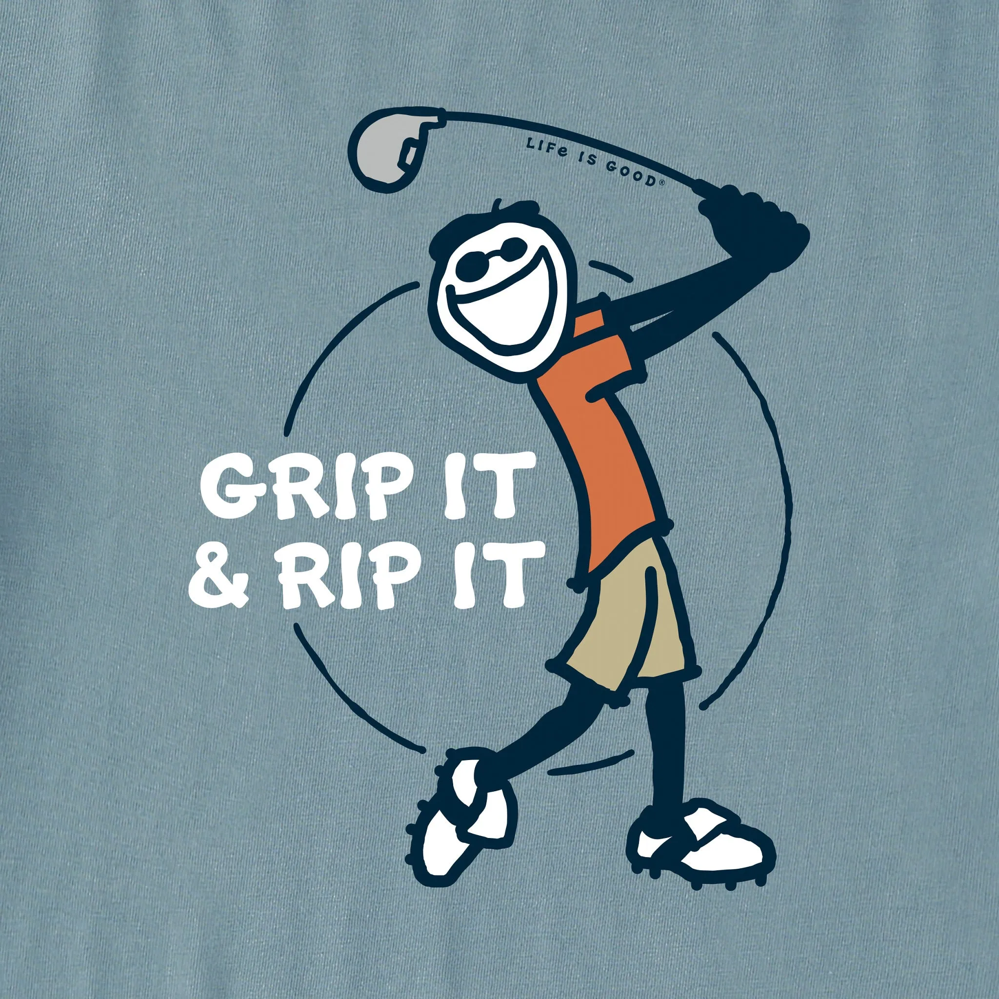 Men's Grip It and Rip It Short Sleeve Crusher Tee Life is Good