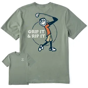 Men's Grip It and Rip It Short Sleeve Crusher Tee Life is Good