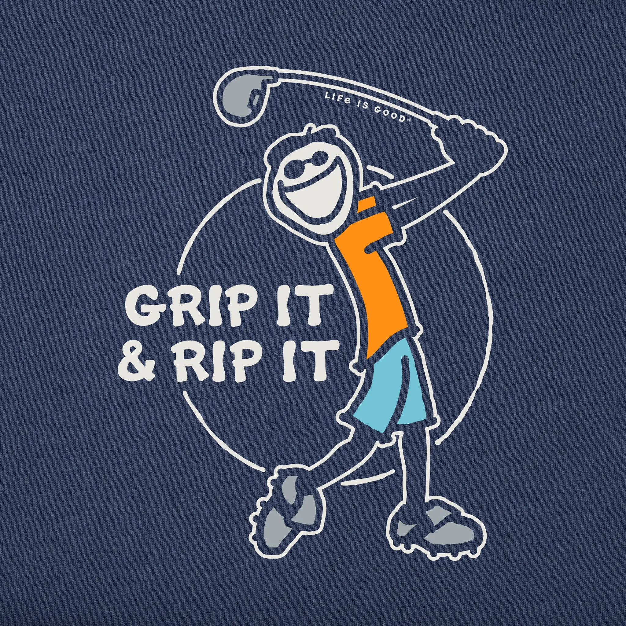 Men's Grip It and Rip It Short Sleeve Crusher Tee Life is Good