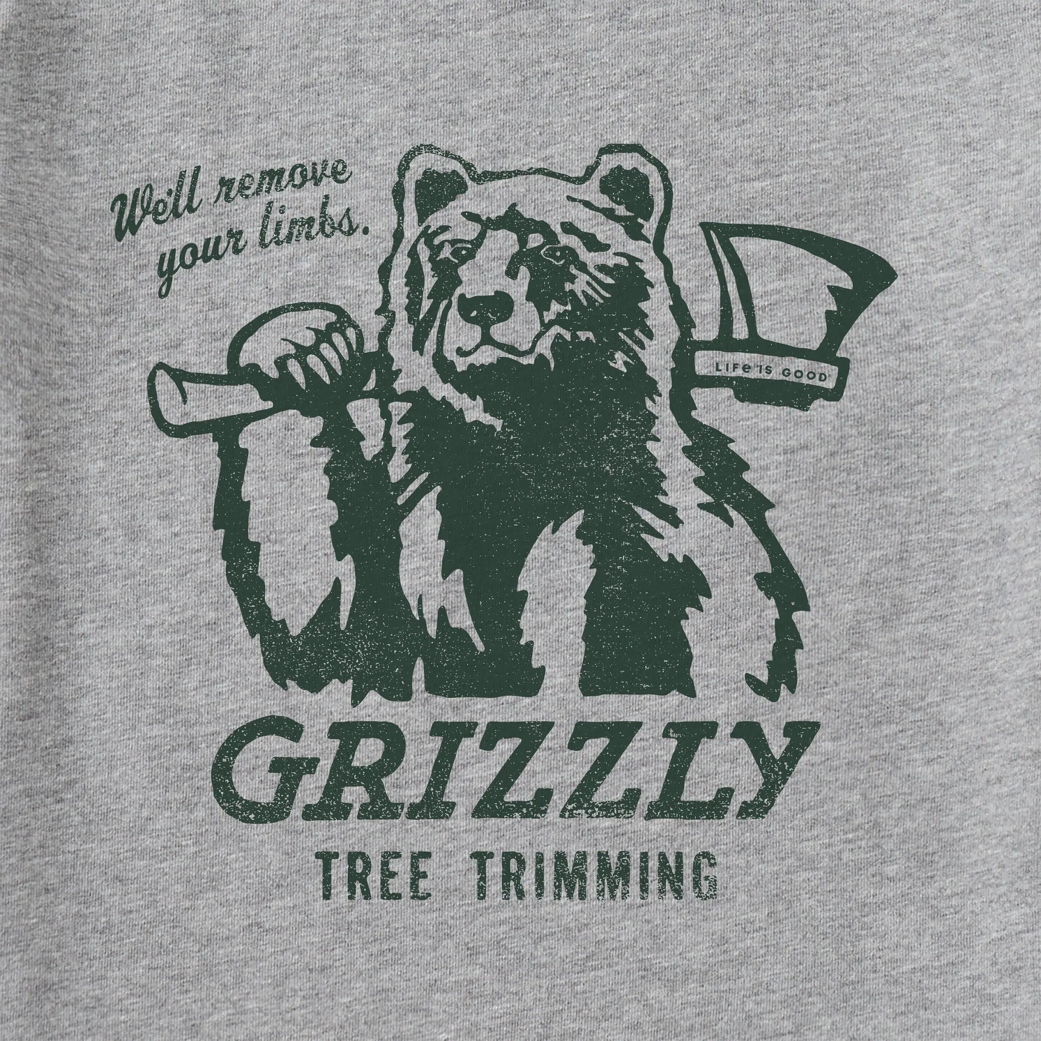 Men's Grizzly Tree Trimming Long Sleeve Crusher Tee Life is Good
