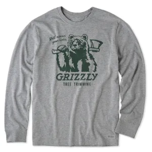 Men's Grizzly Tree Trimming Long Sleeve Crusher Tee Life is Good