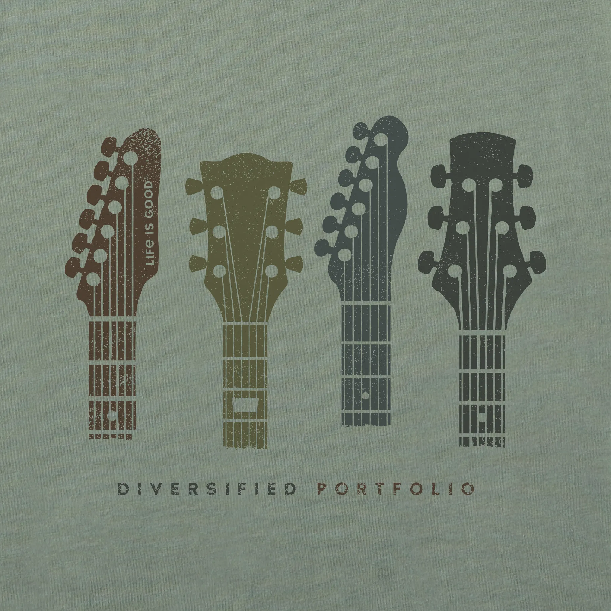 Men's Guitars Div Portfolio Short Sleeve Tee Life is Good