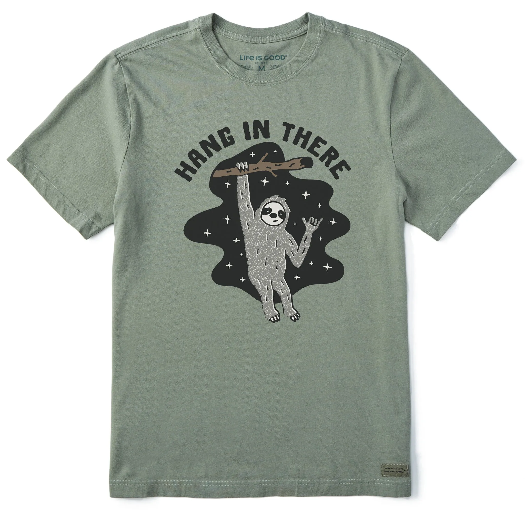 Men's Hang in There Space Sloth Short Sleeve Crusher Tee Life is Good