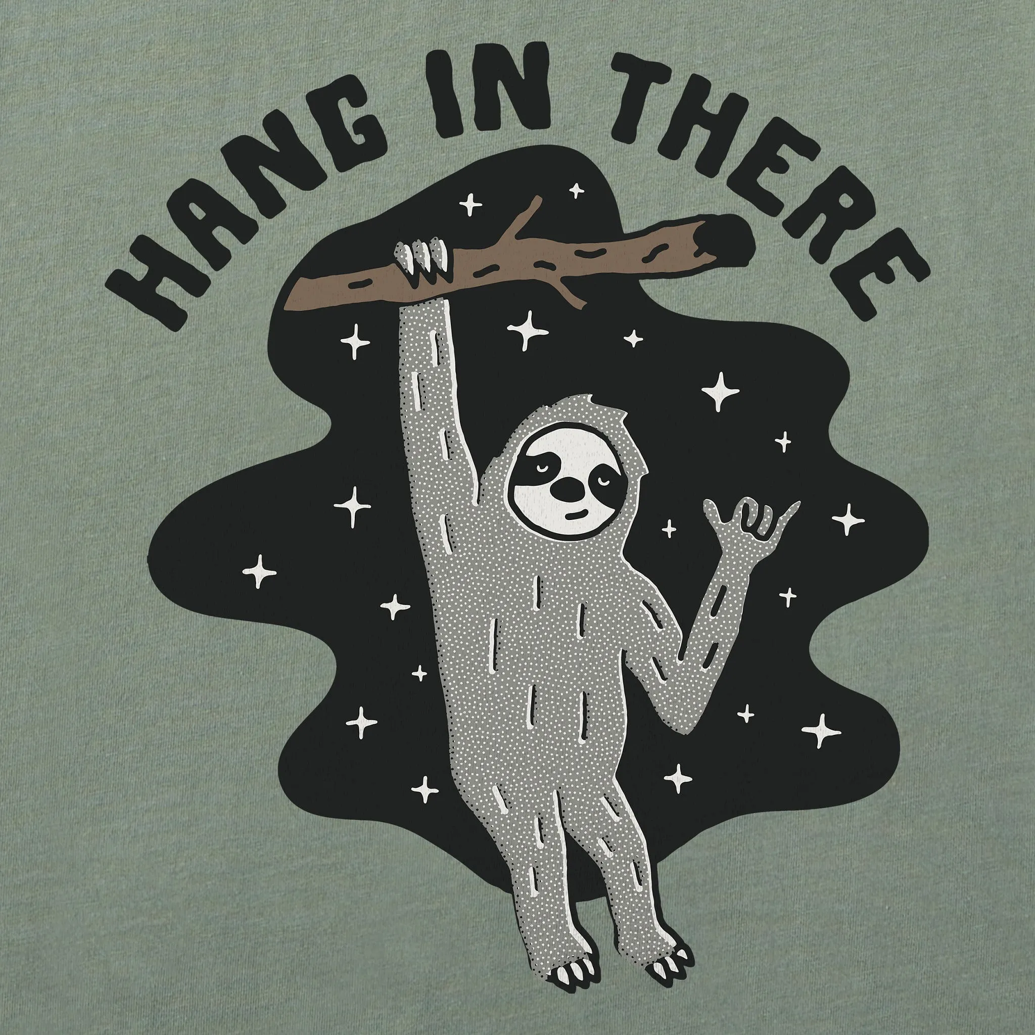 Men's Hang in There Space Sloth Short Sleeve Crusher Tee Life is Good