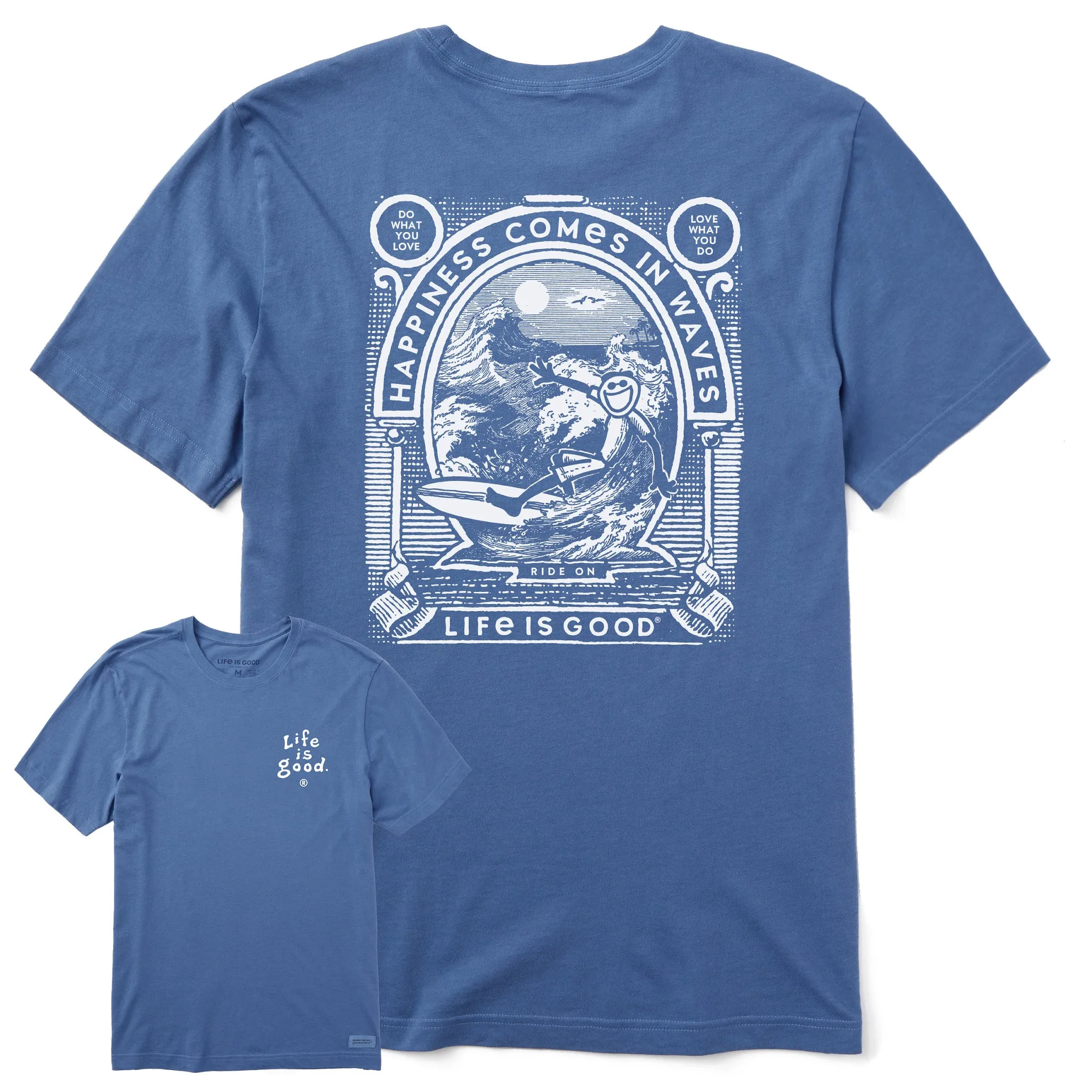 Men's Happiness Comes in Waves Jake Short Sleeve Tee Life is Good