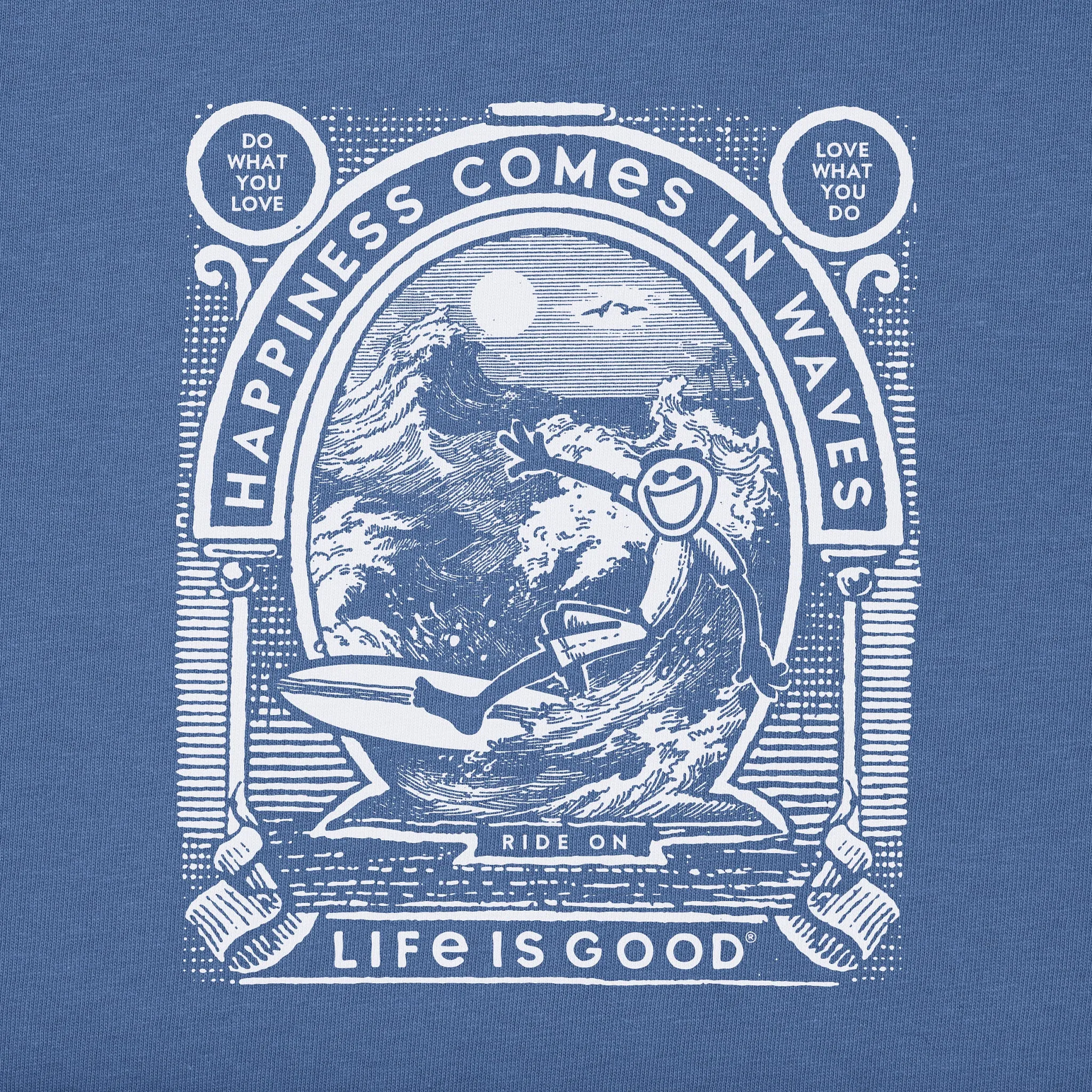 Men's Happiness Comes in Waves Jake Short Sleeve Tee Life is Good