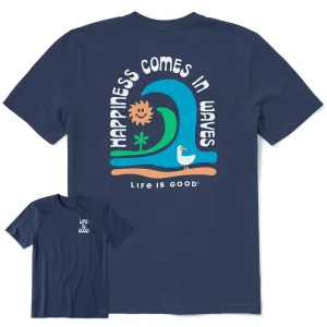 Men's Happiness Comes in Waves Short Sleeve Tee Life is Good