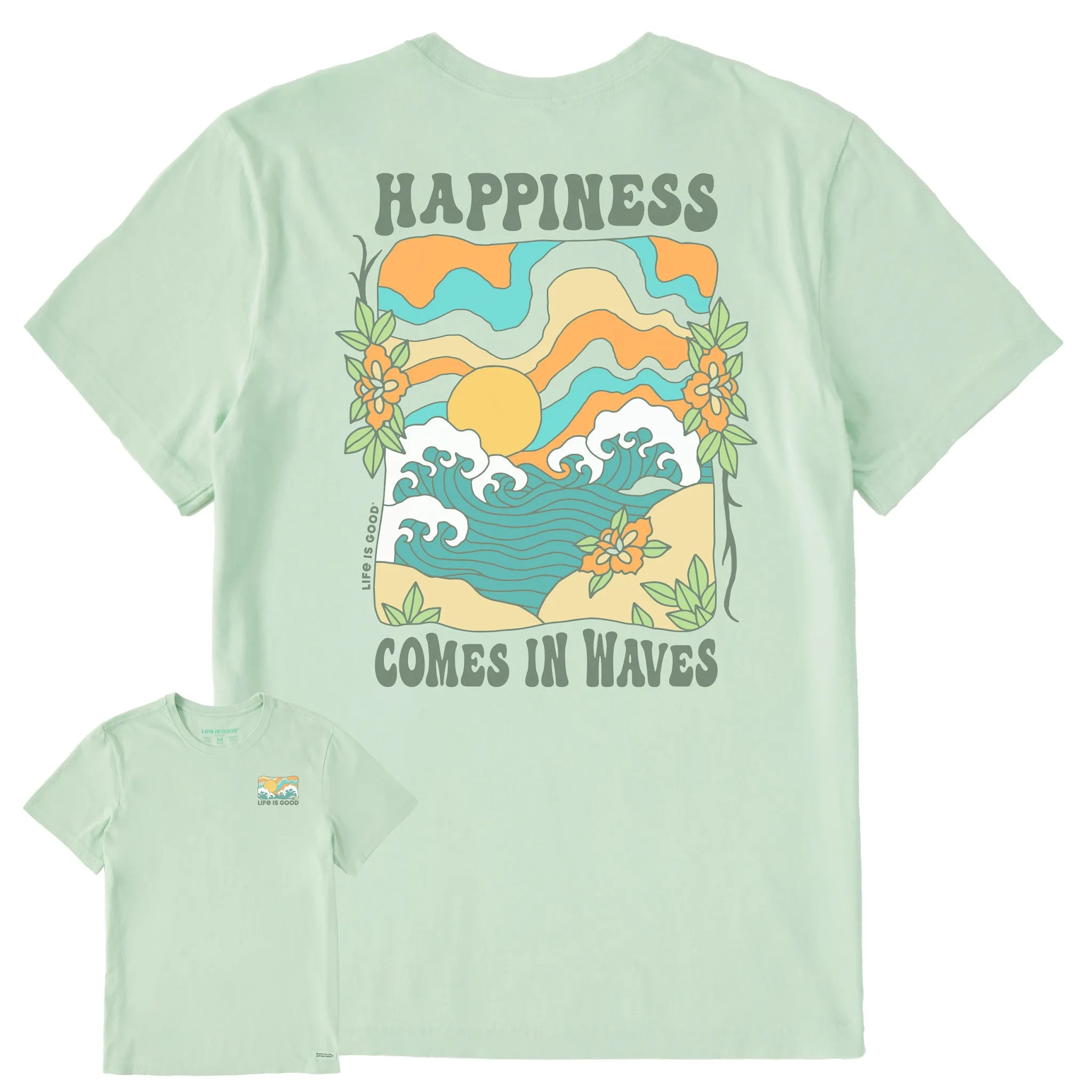Men's Happiness Wave Short Sleeve Crusher Tee Life is Good