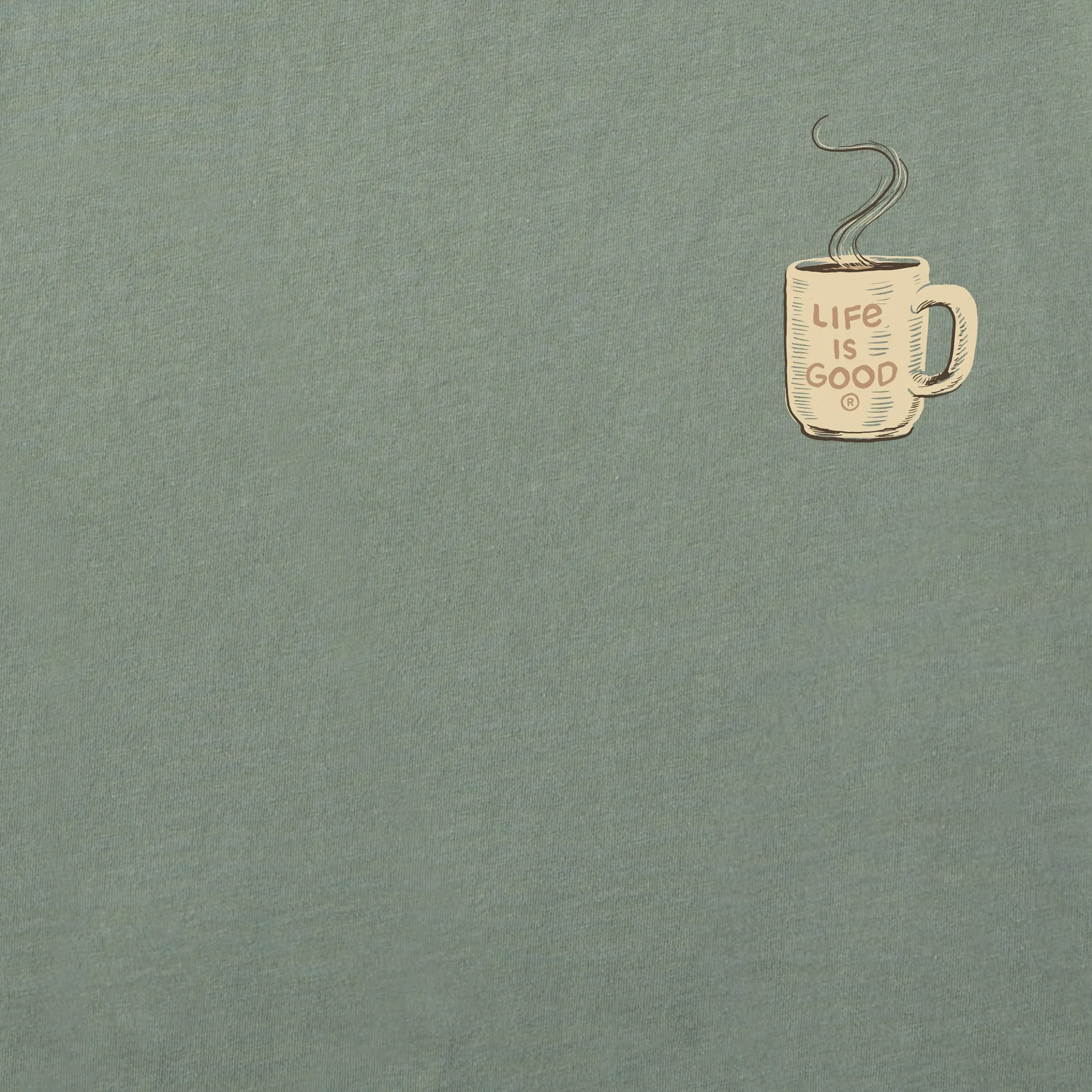 Men's Happy Coffee Short Sleeve Crusher Tee Life is Good