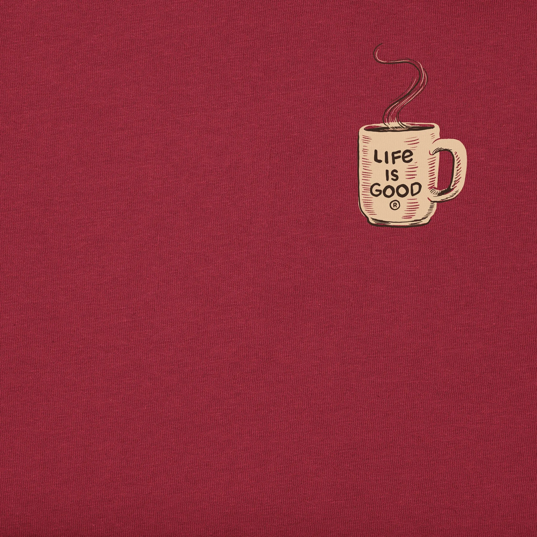 Men's Happy Coffee Short Sleeve Crusher Tee Life is Good