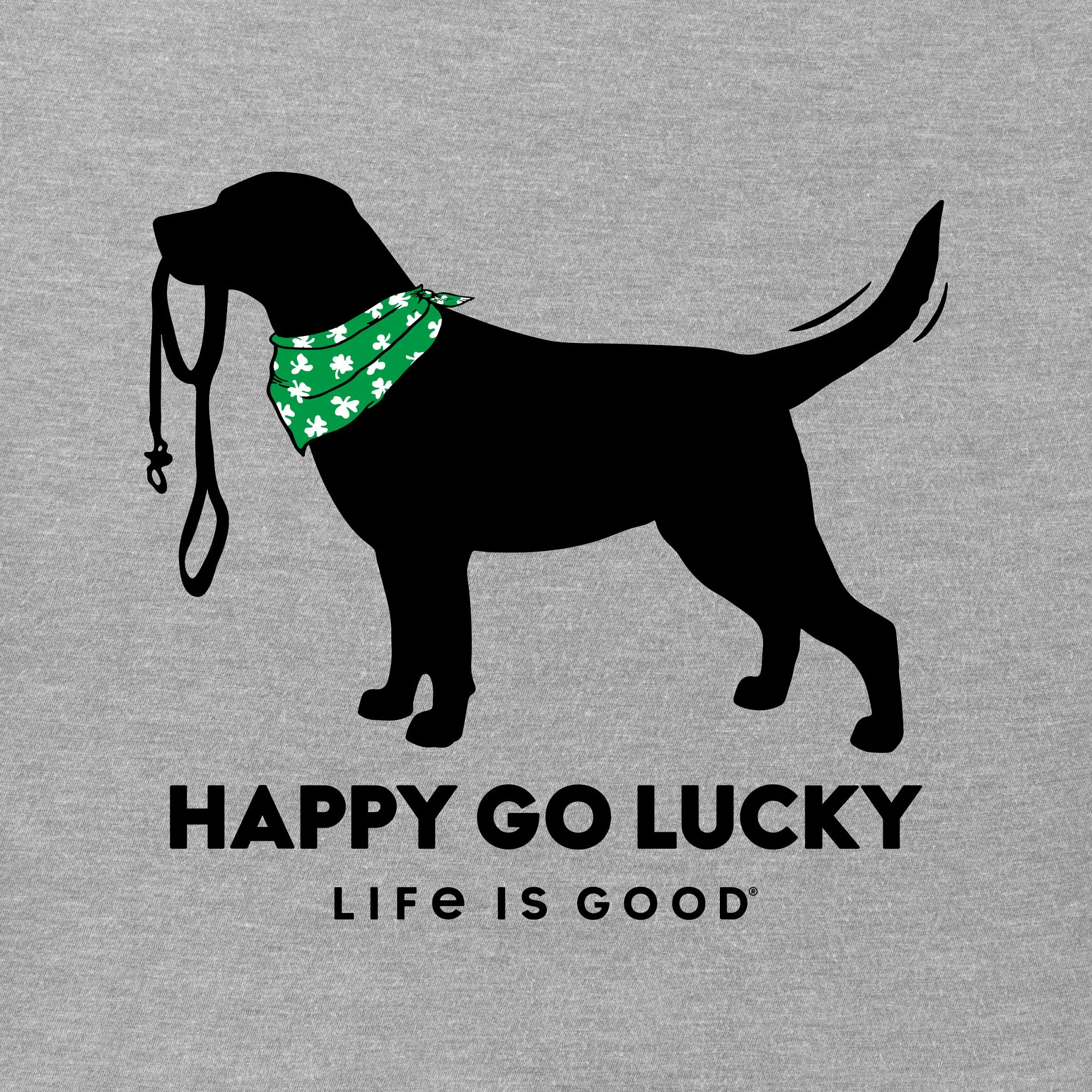 Men's Happy Go Lucky Lab Short Sleeve Crusher Tee Life is Good