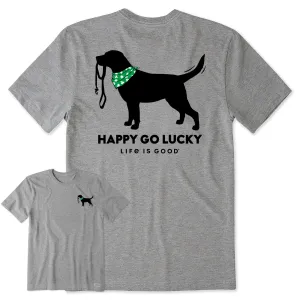Men's Happy Go Lucky Lab Short Sleeve Crusher Tee Life is Good