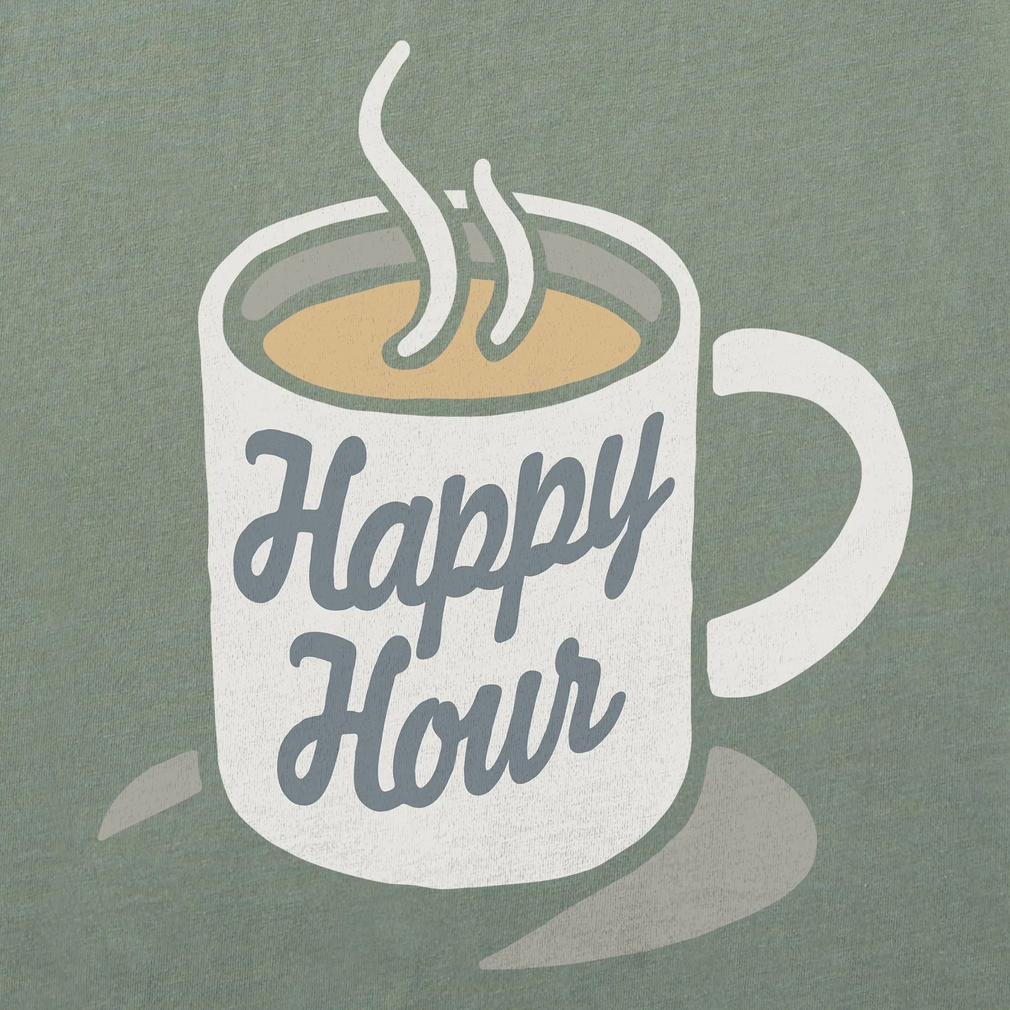 Men's Happy Hour Mug Short Sleeve Crusher Tee Life is Good