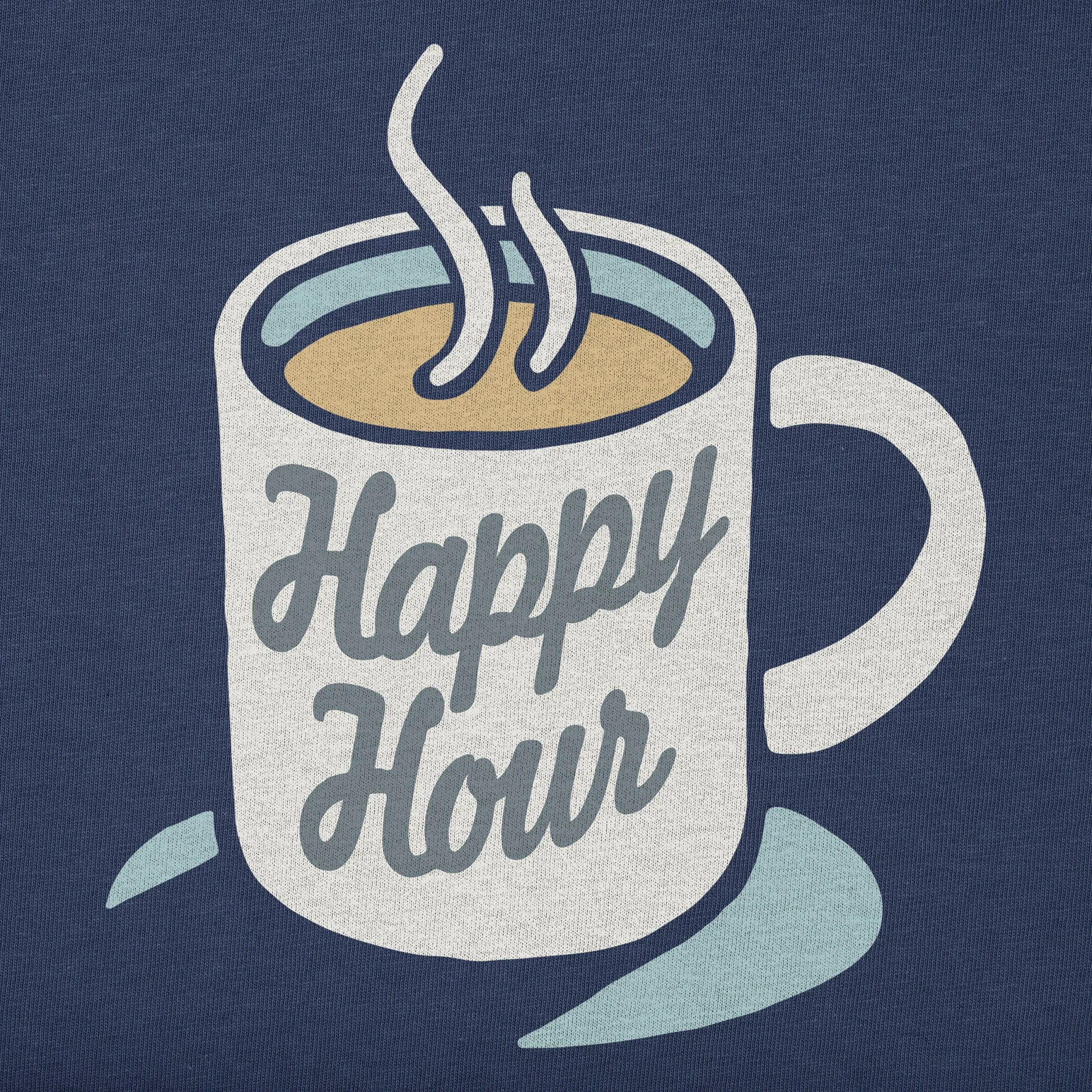 Men's Happy Hour Mug Short Sleeve Crusher Tee Life is Good