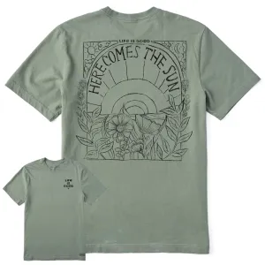 Men's Here Comes The Sun Hippie 1-Color Short Sleeve Crusher Tee Life is Good