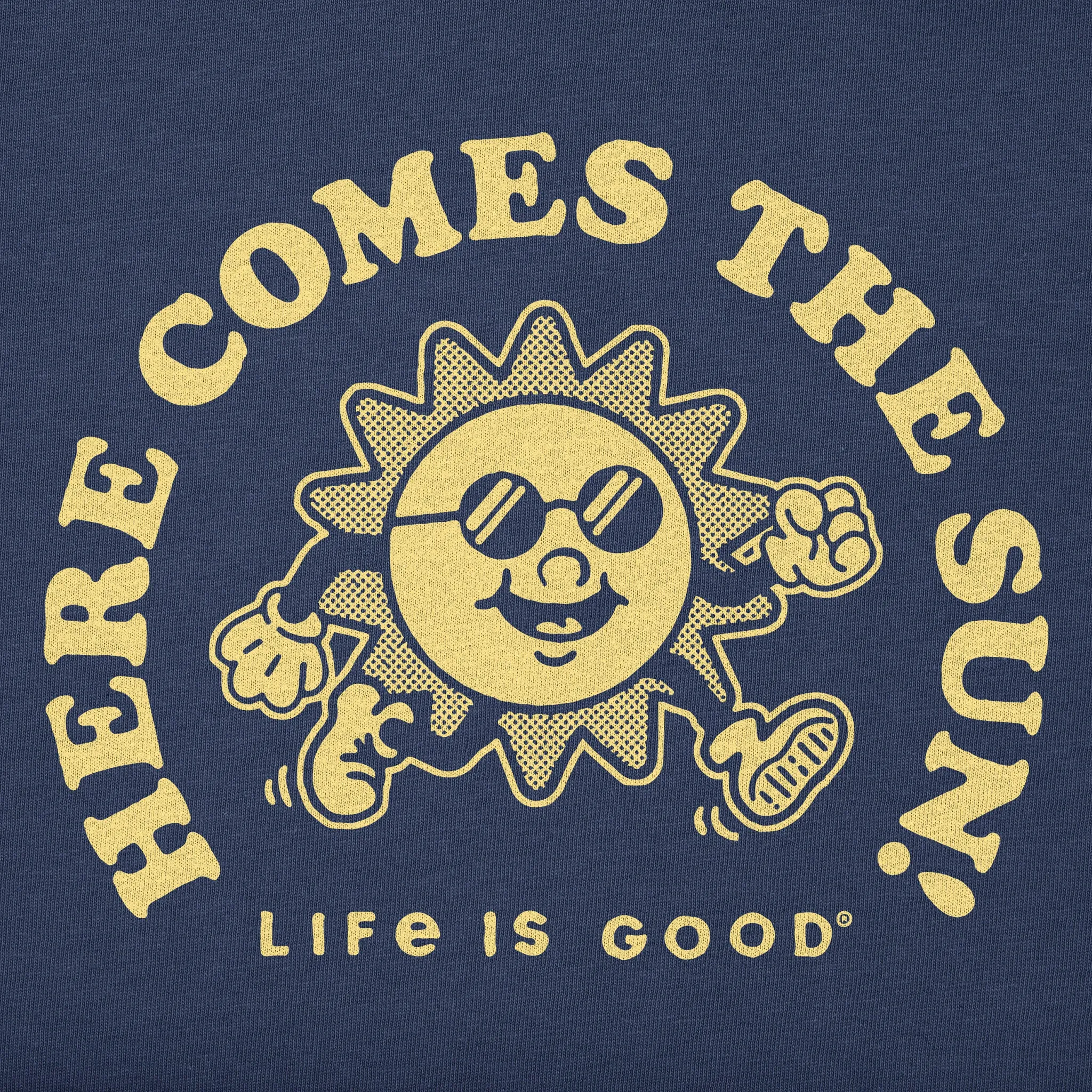 Men's Here Comes the Sun Mascot Short Sleeve Tee Life is Good