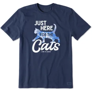 Men's Here for the Cats Tie Dye Short Sleeve Tee Life is Good